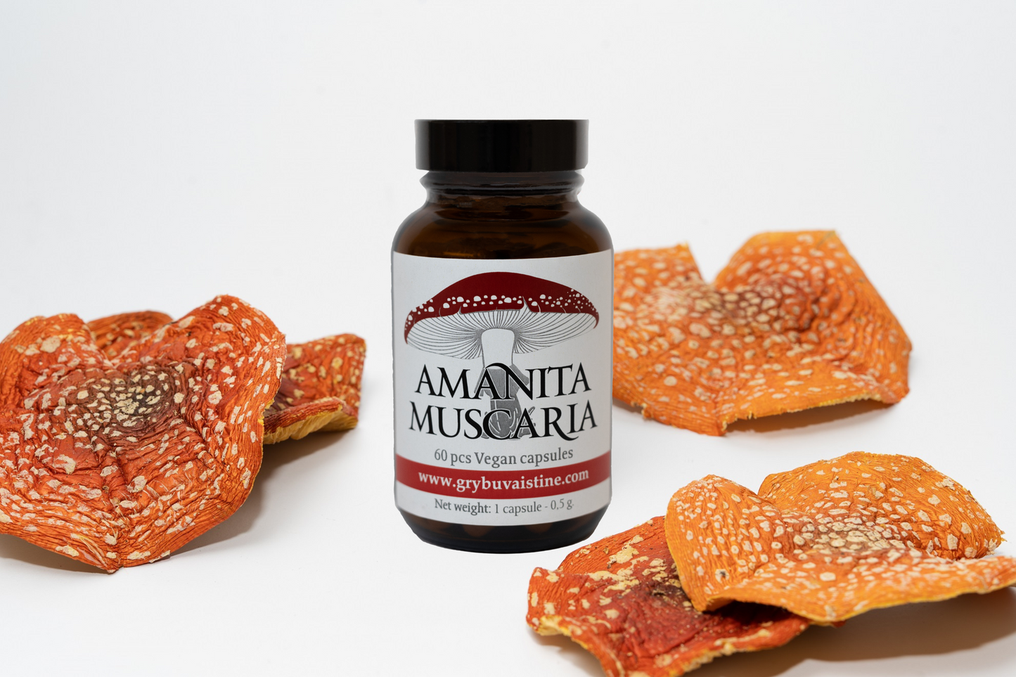 Amanita muscaria capsules, 60 pcs.